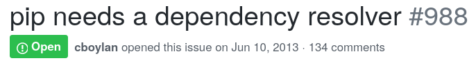 ThePyPA's tweet photo. Starting this year, pip will be more consistent + stricter in the dependencies it installs. https://t.co/vYkAAczeKM Here's what will change, when, and how you can help (testing, talking to our researchers, &amp; spreading the word) https://t.co/8dv6J0YCF8