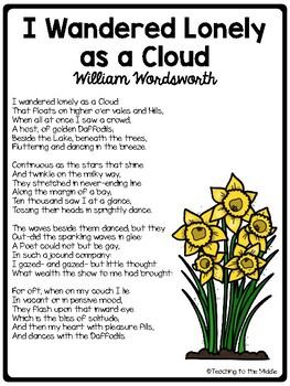 🦓Dominique Hoffman🖋️ on Twitter: "I Wandered Lonely as a Cloud" (also  commonly known as "Daffodils" is a lyric poem by William Wordsworth. This  version is read by Siân Phillips, https://t.co/ZAgVCYz6py…  https://t.co/9Cai944XXt"