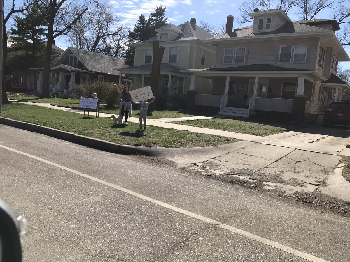 HeusnerPride's tweet photo. Best part of our day!  We had 36 Heusner Staff Members drive through the Heusner neighborhood. 

We were amazed how many students were waiting for us and how many signs students made showing how much they love their teachers.  

Heusner is family!!!  #HeusnerPride https://t.co/PQF6gMoHJL