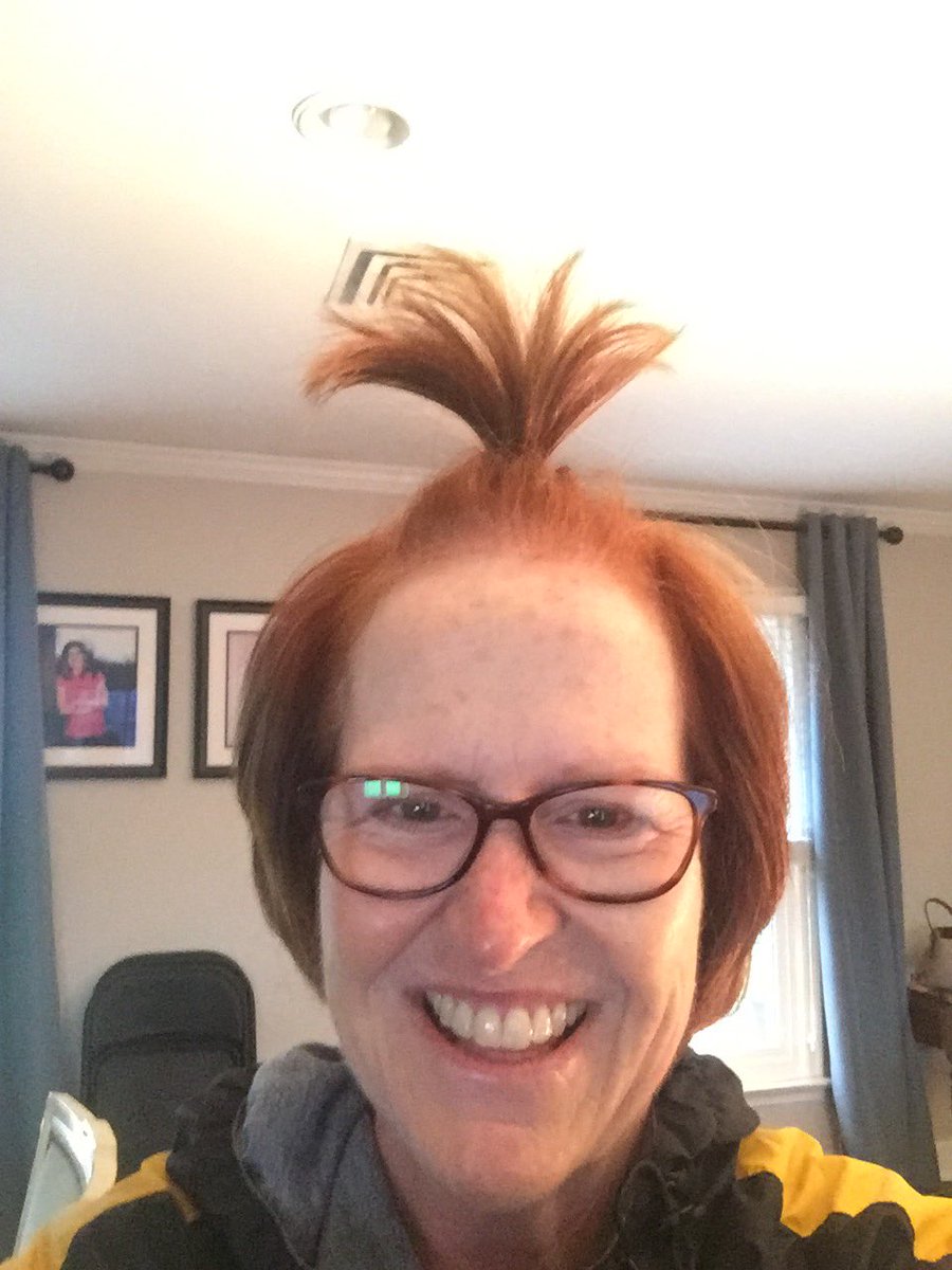 MrsAndersonSLES's tweet photo. Virtual Spirit Week - Day 3.... Wacky Wednesday! Took the dog for a walk in the rain.... helped to make a wacky “do!” @StratfordLndgES @MrsBanfieldSLES https://t.co/IOapHkjIWV