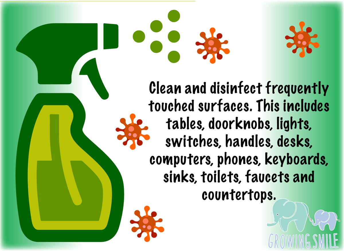 #COVID19FACTS Clean and disinfect frequently touched surfaces! #COVID19 is serious but it can be beaten.