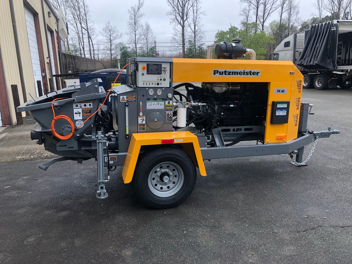 ConcreteTrucks's tweet photo. Now in stock, ready to ship: 2020 @Putzmeister TK 40 Tier 4F Trailer Mounted Pump  https://t.co/9K5OSnLGfQ

 #trailerpump https://t.co/sxjT03Shvo