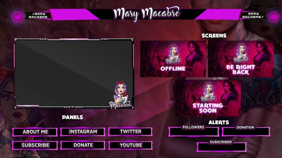 Soeben bekam ich dieses absolut Wahnsinns Twitch-Paket für meinen Channel von @GStellajames 😍😍😍 ich liebe es so sehr. Freut euch auf den Stream am Freitag im neuen Design. 💜 #twitch #twitchde