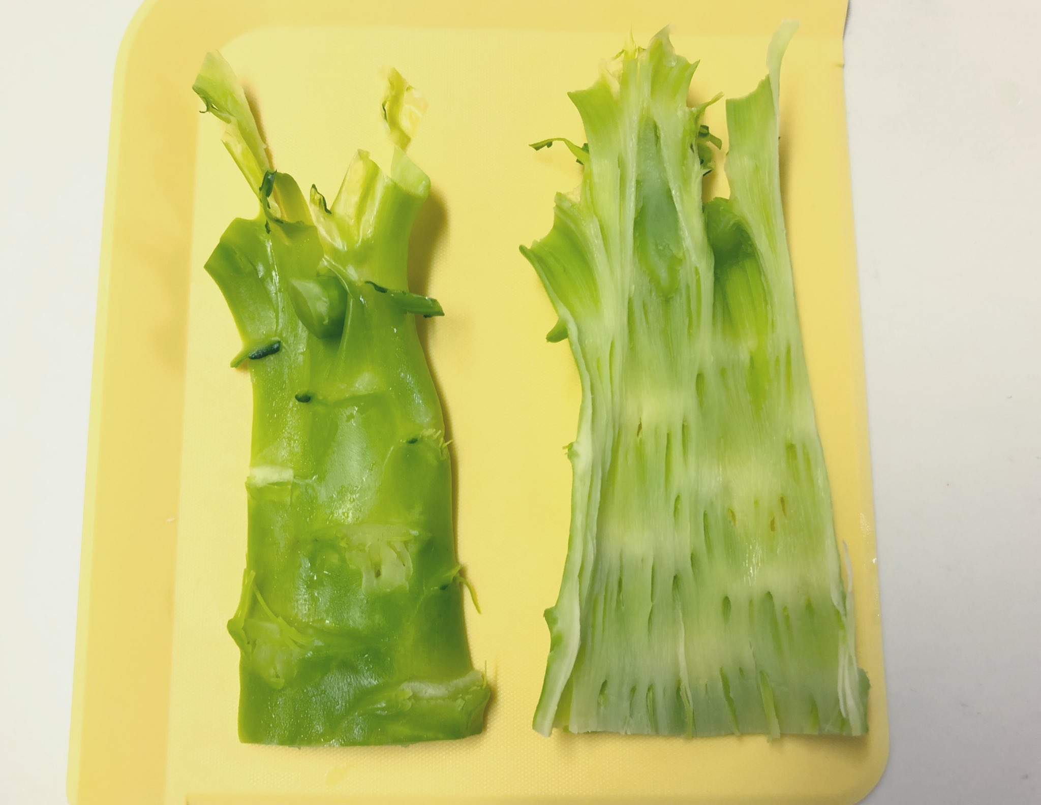 有限会社安井ファーム 剥いたブロッコリーの皮がエモい件 ブロッコリーの茎食べたい T Co Bs5oaeaoak Twitter