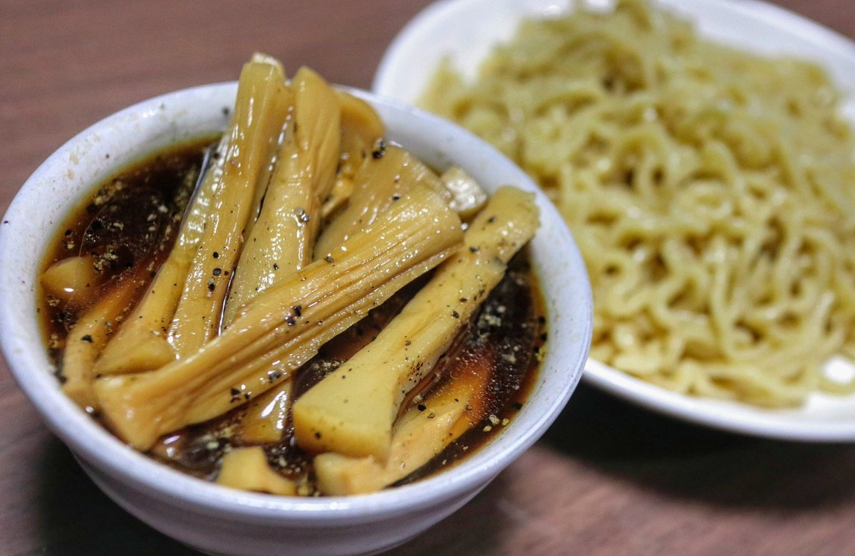 Mer 荻窪に想いを馳せて 竹の子入りつけそば 国産メンマver メンマ入れ放題 荻窪丸長 竹の子入りつけそば