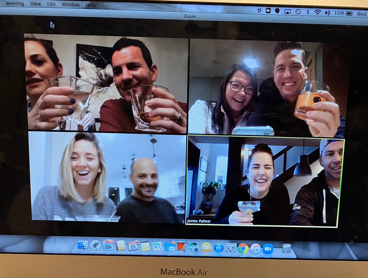 As if these clowns don’t get enough of each other, they have to crash our wives’ virtual happy hour. 🙄😂 @TomPelissero @MikeGarafolo @RapSheet @TheBanktress @JamesPalmerTV