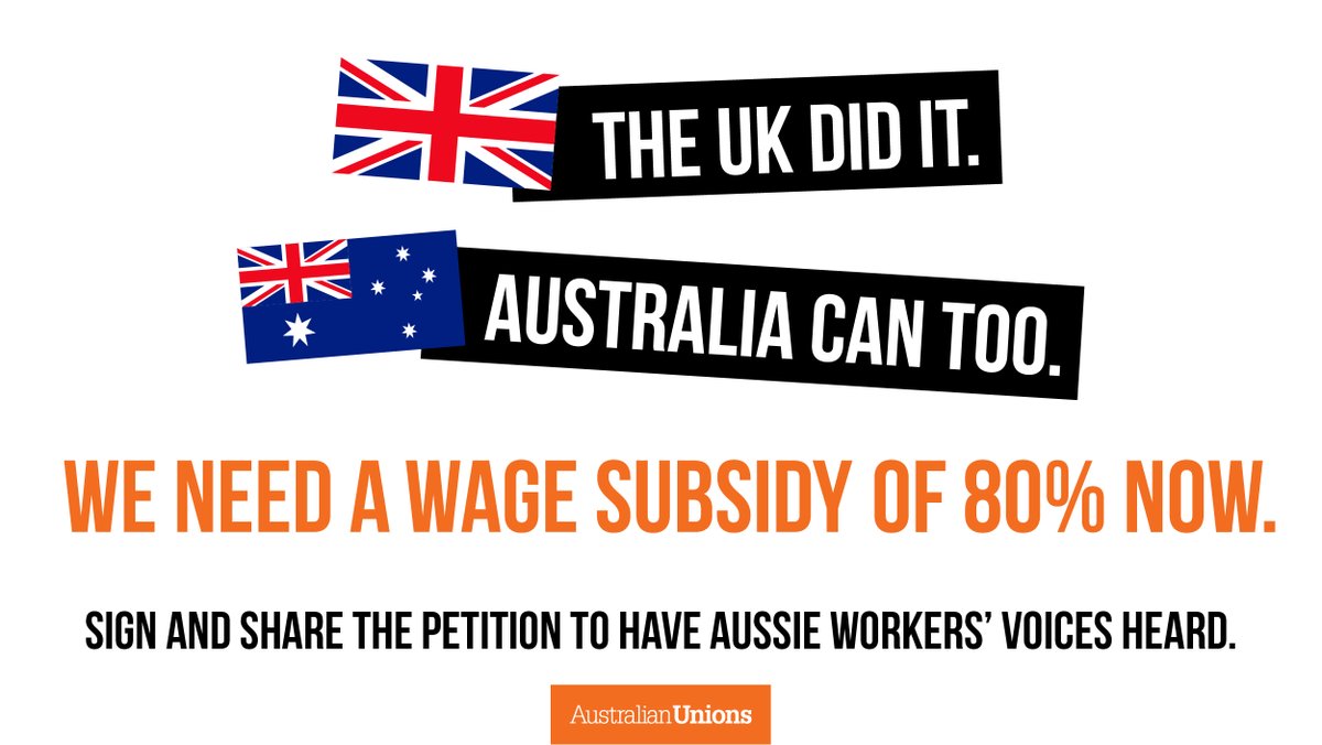 We need a wage subsidy NOW if the arts, entertainment and media industries, and the workers in them, are to survive. Sign the petition:
megaphone.org.au/petitions/coro…

#MEAACrew #MEAAEquity #MEAAMusicians #MEAAMedia #MEAASOMA #COVID19Aus