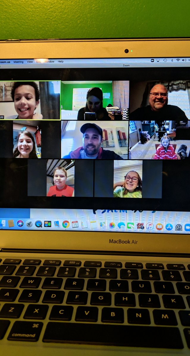 CraigAHowe2's tweet photo. Even though it’s Spring Break we had to check in with some of our kiddos to see how things were going! Thanks to Miss Fullerton for hosting and Dr. Drew for joining in on Zoom. #AlexEdChat https://t.co/l9lLwVKvNh