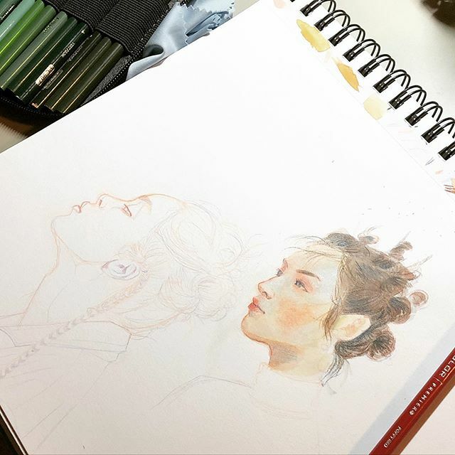 HelenDivas's tweet photo. It’s been a hot minute since I used my prismas #afterworkactivities #wfh #quarantinelife #prismacolor #studies #sketches #sketchbook #art #artistsoninstagram #artofinstagram #instart #instaart #art #arte #artist #portrait #artlovers #artworks #artista https://t.co/1f8Mxyiw5S https://t.co/41gt1mXsO0