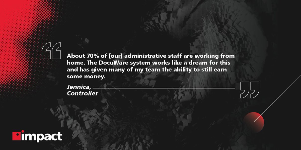 ImpactMyBiz's tweet photo. We know times are tough for many small &amp; midsize businesses. We're happy to support many of our clients working remotely with tools like @DocuWare. ✨

#DocuWare #docmanagement #remotework https://t.co/xTXsMFSHhI
