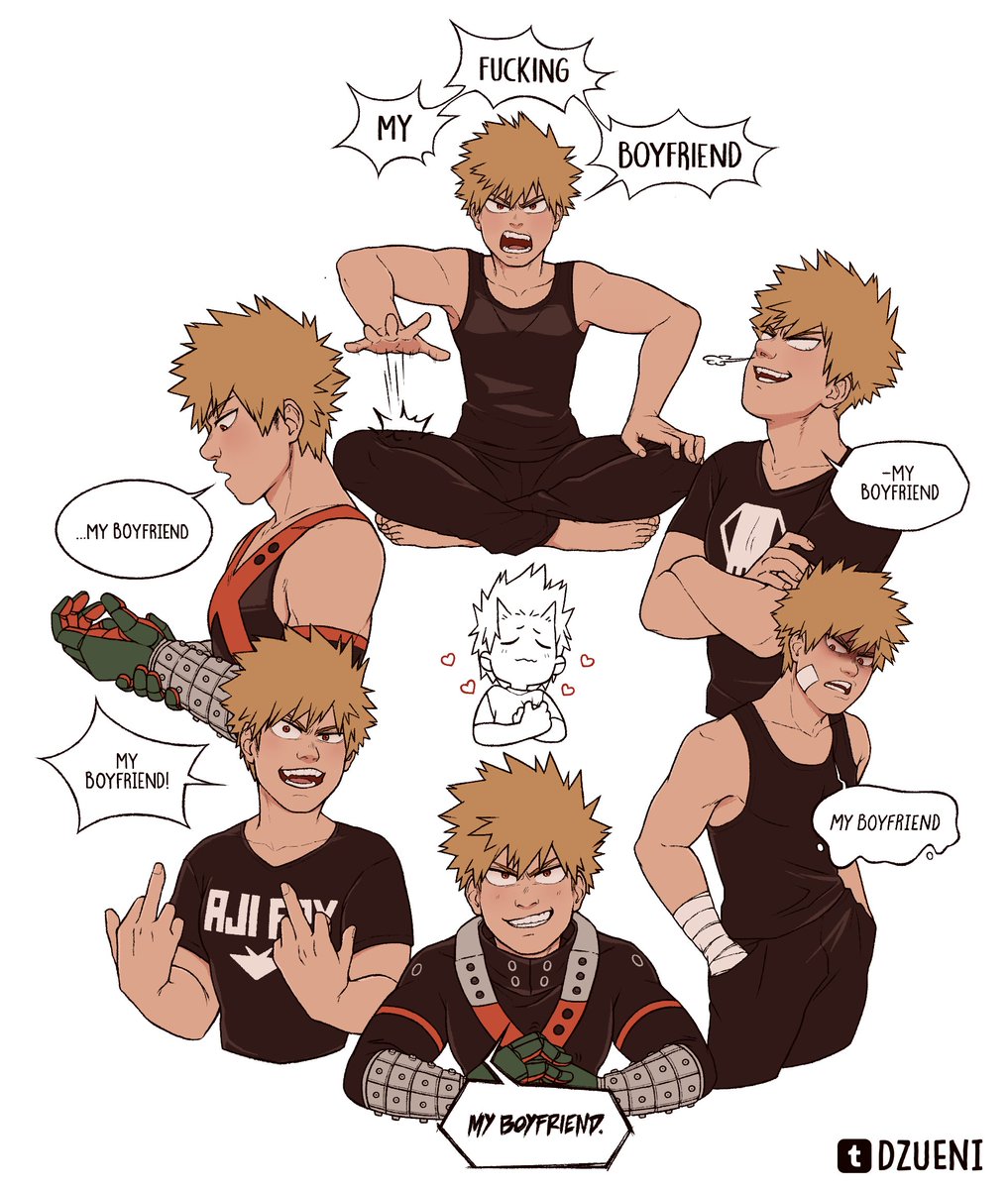 For someone so adamant that the word ‘boyfriend’ is some kiddie shit, Bakugo sure does make a point of saying it whenever the opportunity presents itself #MyHeroAcademia  #kiribaku