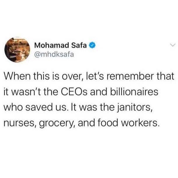 GoneSinceMusk's tweet photo. A crisis shows a person’s real character. Right-wingers are not coming off well at all. 😒 ⁦@realDonaldTrump⁩ #Coronavirus #StaySafeStayHome #Heroes #NotDying4WallStreet #TrumpCrash #TrumpLies #CallousRepublicans https://t.co/KFO8foS9EQ