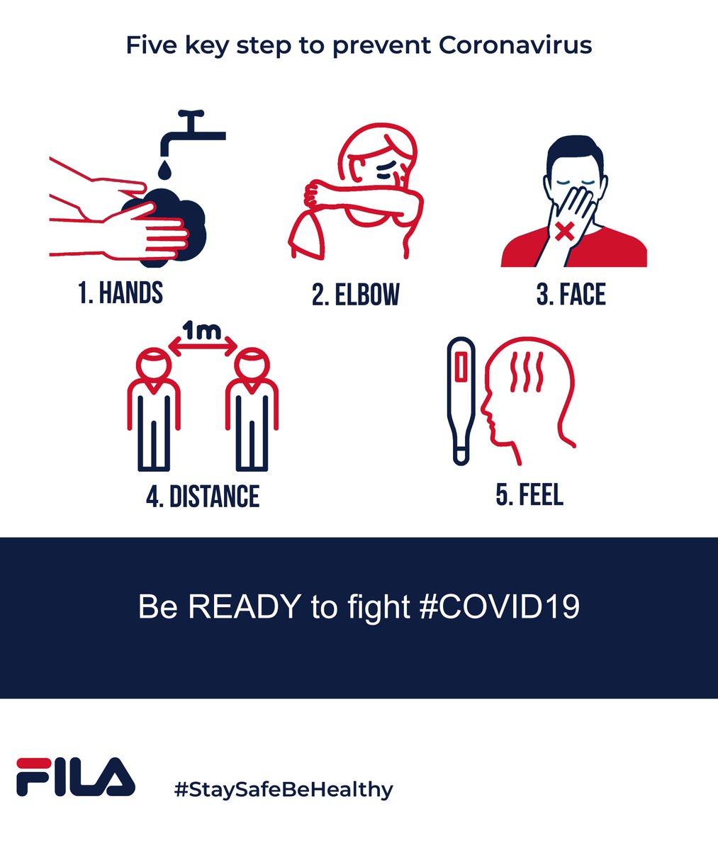 FILAIndonesia's tweet photo. These are 5 key steps to prevent #Coronavirus

#staysafebehealthy
#FILA
#FILAIndonesia https://t.co/tstZe6Joml