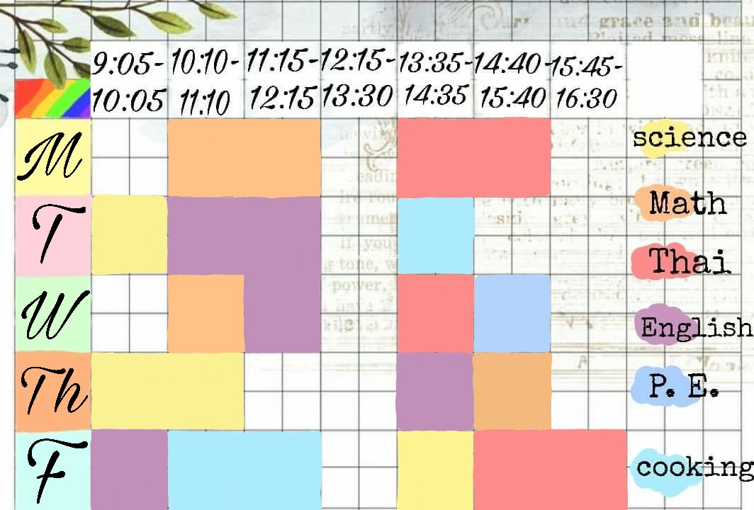 ft62189444's tweet photo. ตารางเรียนของม.ปลายจ้าเรียงเลยม.4ม.5ม.6
#BRIschool https://t.co/mtXJTf0A0y