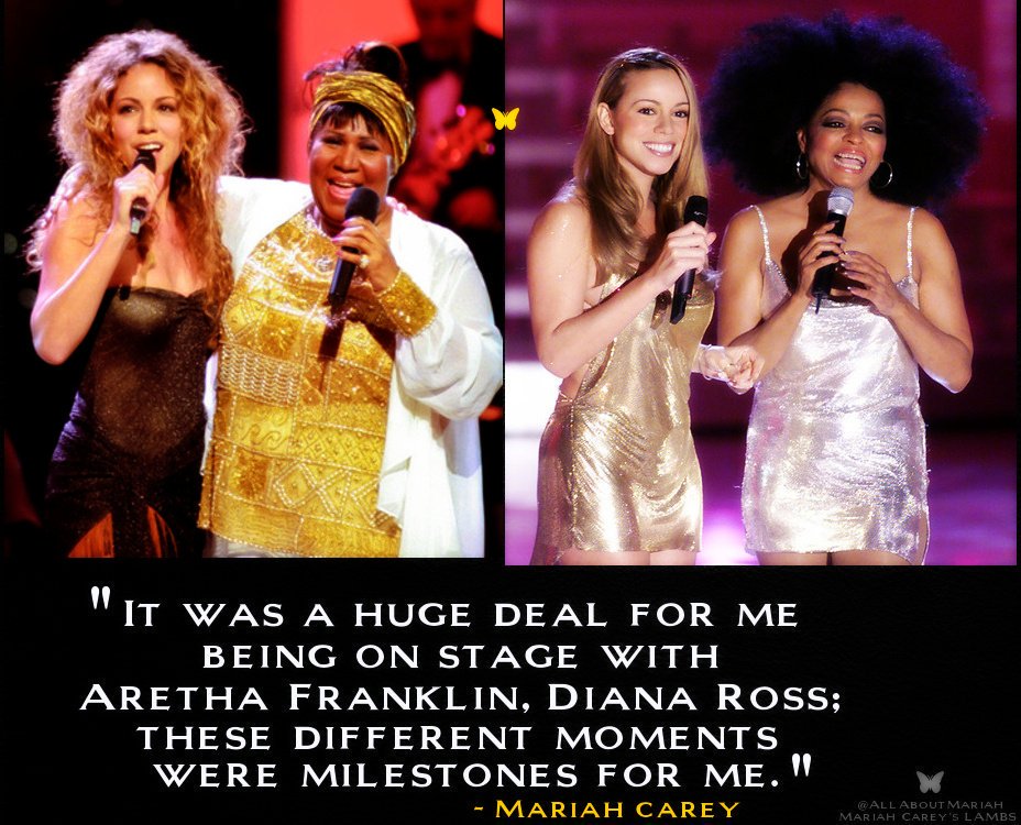 'It was a huge deal for me being on stage with @ArethaFranklin, @DianaRoss; these different moments were milestones for me.' @MariahCarey 🖤

#AriesDivas #Legends #Queens
#HappyBirthdayArethaFranklin 👑
#HappyBirthdayDianaRoss 👑
#HappyAnniversaryMariah 👑