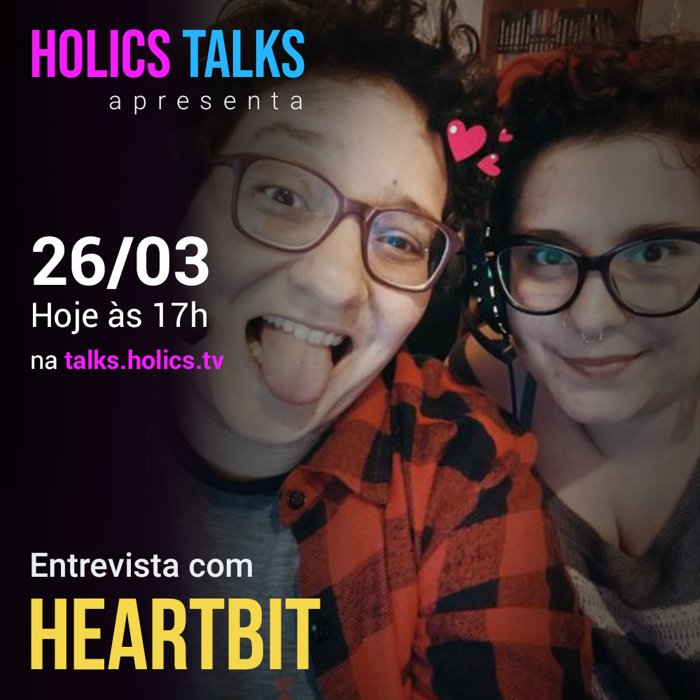 streamholics's tweet image. Hoje receberemos o amado casal HeartBit (@RoseForkRock e @spooniepunk) no Holics Talks. Não perca as 17h na talks.holics.tv!