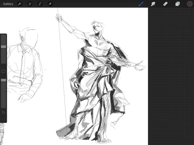 Also did this study of a bernini statue 