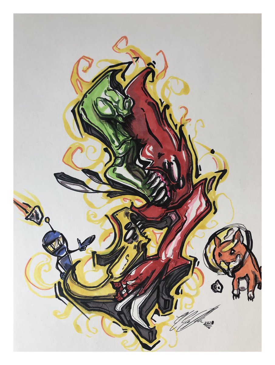 PrimevalArt's tweet photo. Drawing a fans art! Up now on Youtube!
#fanart #drawing #graffiti #youtube #speedart #speeddrawing #copics #primevalart 
Full Video!
 https://t.co/QCkhrWou8x https://t.co/0Z6XoWHrM5