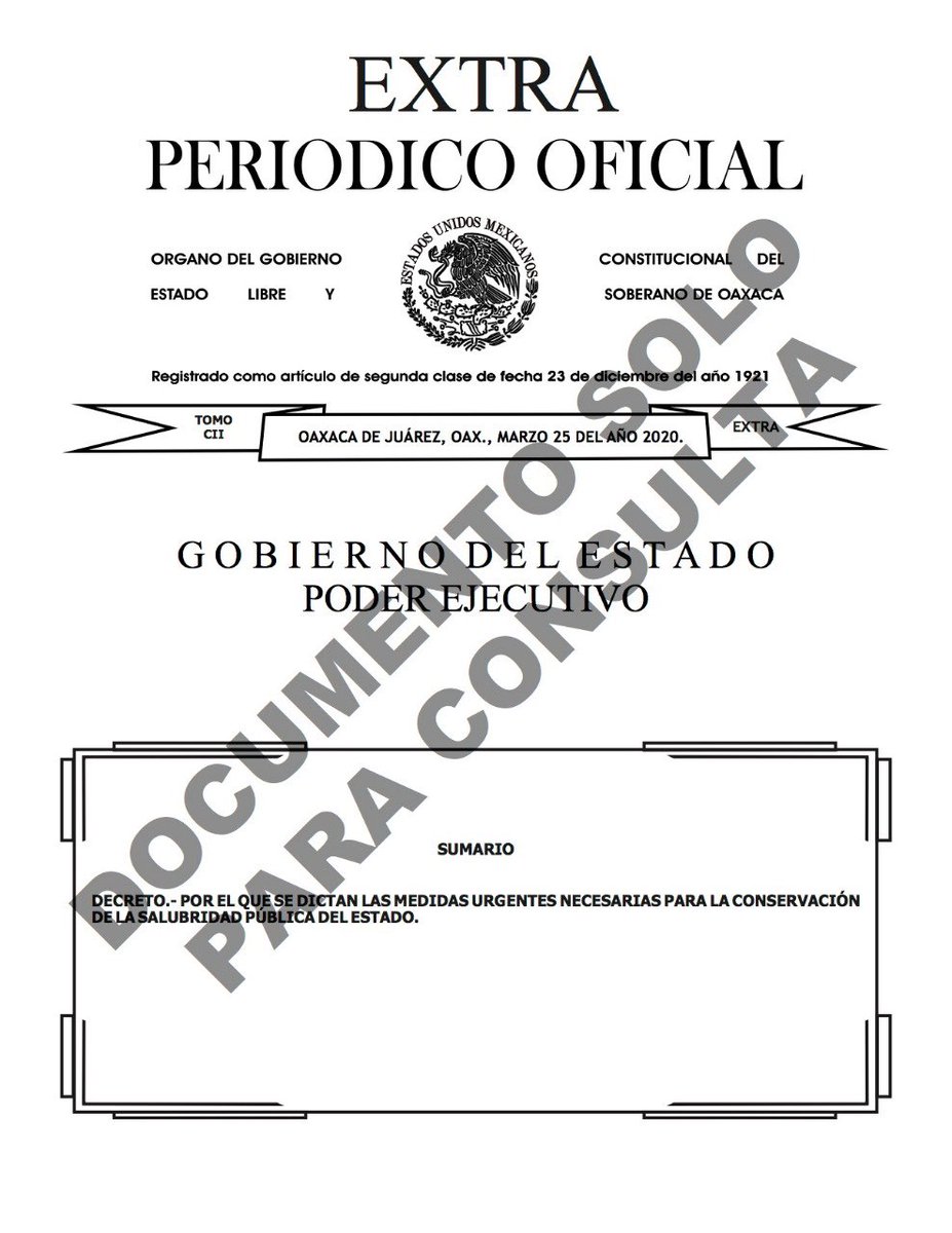 alejandromurat's tweet photo. Continuando con las acciones gubernamentales para proteger la salud y economía de la población, expedí y publiqué el Decreto por el que se Dictan las Medidas Urgentes Necesarias para la Conservación de la Salubridad Pública del Edo. y estímulos fiscales. https://t.co/Rf8JyU8Gmb https://t.co/XzcmTBBtzP