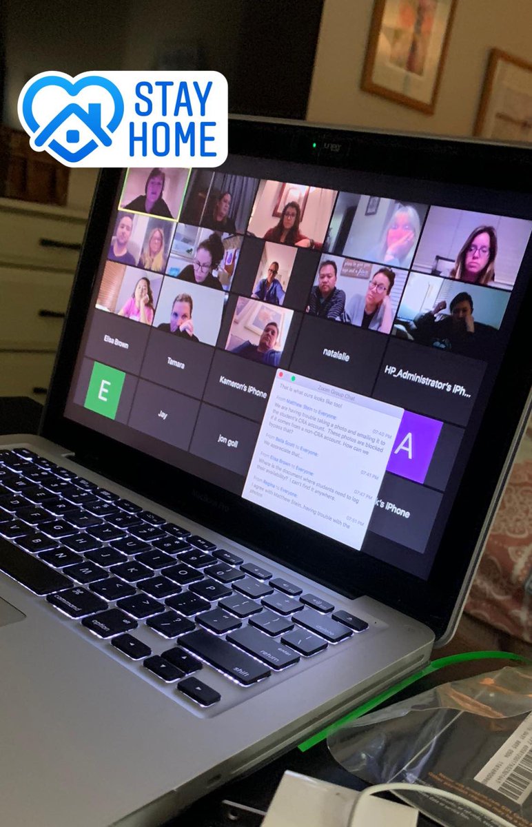 Last night I moderated the 1st parent/teacher Zoom meeting. It was a huge success. Parents need face time too! #distancelearning #communityrootsacademy