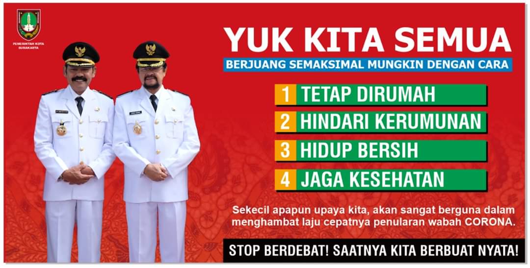 Mari berjuang bersama, lawan COVID-19.
Stop berdebat, saatnya kita berbuat nyata.