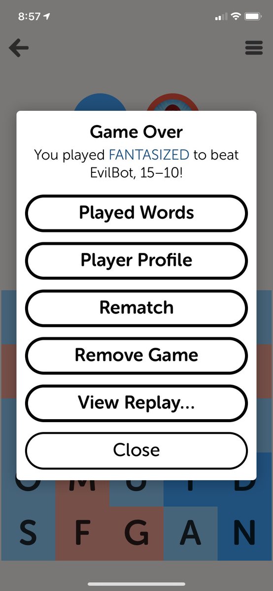 aashrey_'s tweet photo. @letterpressapp Finally beat the evil one. Fitting that the word it took to beat was Fantasized. #evilbot https://t.co/MHZpSj1M0P https://t.co/JEXodTXmO4
