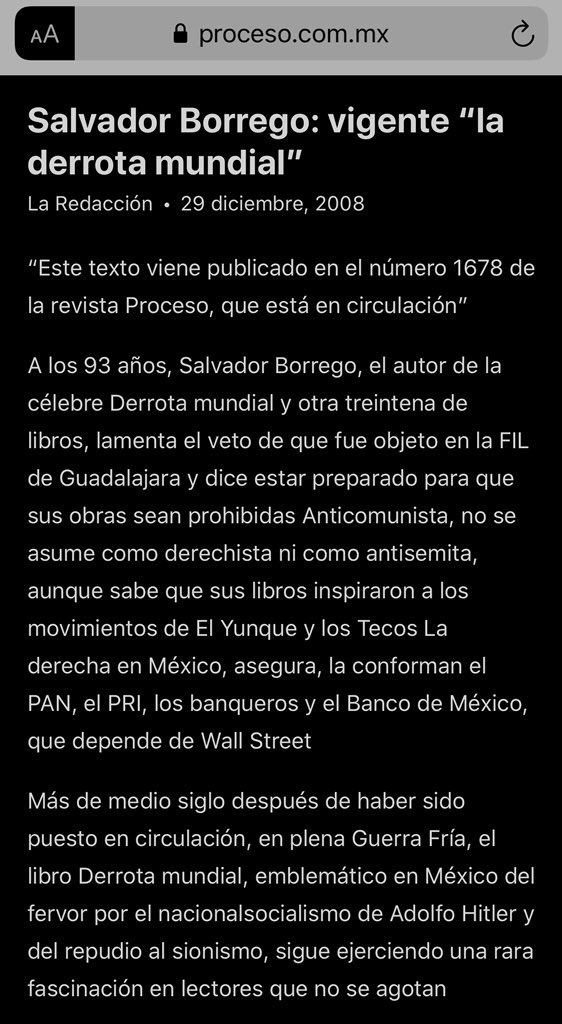 ClubFansProceso's tweet photo. .@ClubFansProceso también informa:
Estamos siendo CENSURADOS por twitter, por hablar del escritor prohibido por el establishment mundial: SALVADOR BORREGO ESCALANTE. Leer artículo en Revista Proceso y resumen escritor a continuación.
https://t.co/dbhhWbVUaG https://t.co/GbxbbTxZeM