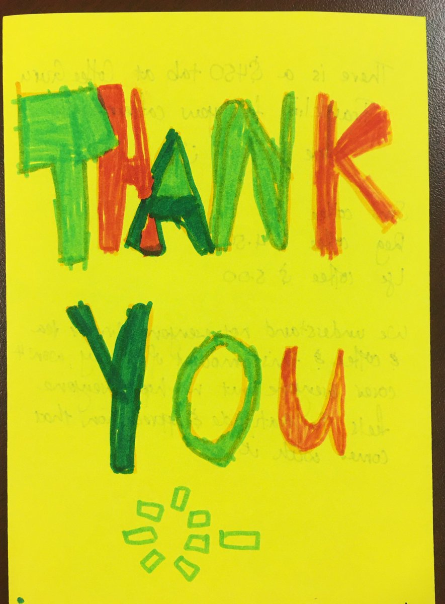 Random Act of Kindness of coffee and card from some parents of Harrison School was greatly appreciated by staff #emotionalpiggybanktoppedup #feelingvalued