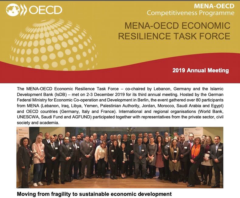 impACThe_world's tweet photo. impACT consortium members @cloudsuuurfer &amp; @ChbaroAlaa represented the #impACTheworld movement at the MENA-@OECD Economic Resilience Task Force’s annual meeting, where countries address economic challenges and seek solutions for growth and social good. https://t.co/OEnka3pwVS https://t.co/fWsw6suyTT