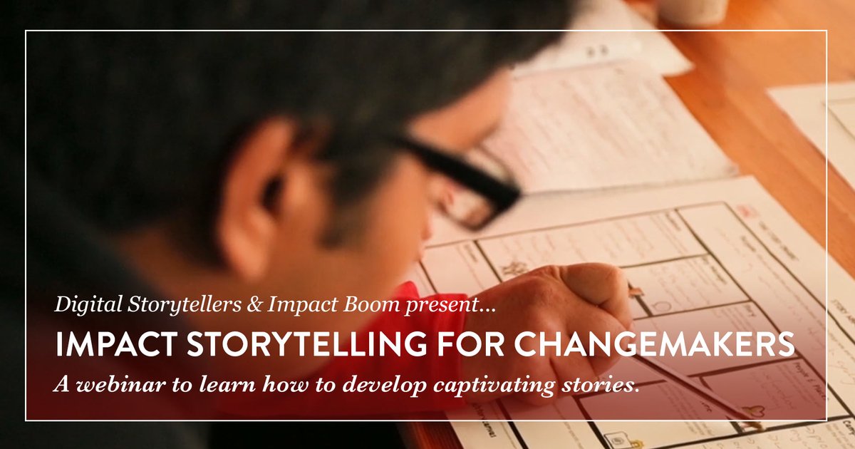 ImpactBoomOrg's tweet photo. Has there ever been a more important time to create positive impact &amp; share stories for a better world?
@101Storytellers &amp; @ImpactBoomOrg invite you to the Impact Storytelling for Changemakers Webinar, Apr 15, 6:30pm AEST. Reserve your spot now -> https://t.co/GXjPnG0QT8 #socent https://t.co/JTXgFEUkGA