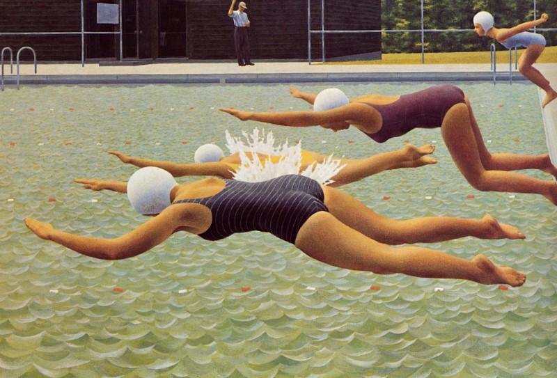 The Swimming Race
Alex Colville  1920-2013  Canadian Artist