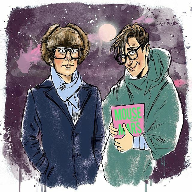 lefffffty's tweet photo. old illo I drew of #MouseonMars for #SessionsFromtheBox :) #electronica #avantgarde #postrock #drawing #thrilljockey https://t.co/F848fpWGwC https://t.co/C6EIDcSEOB