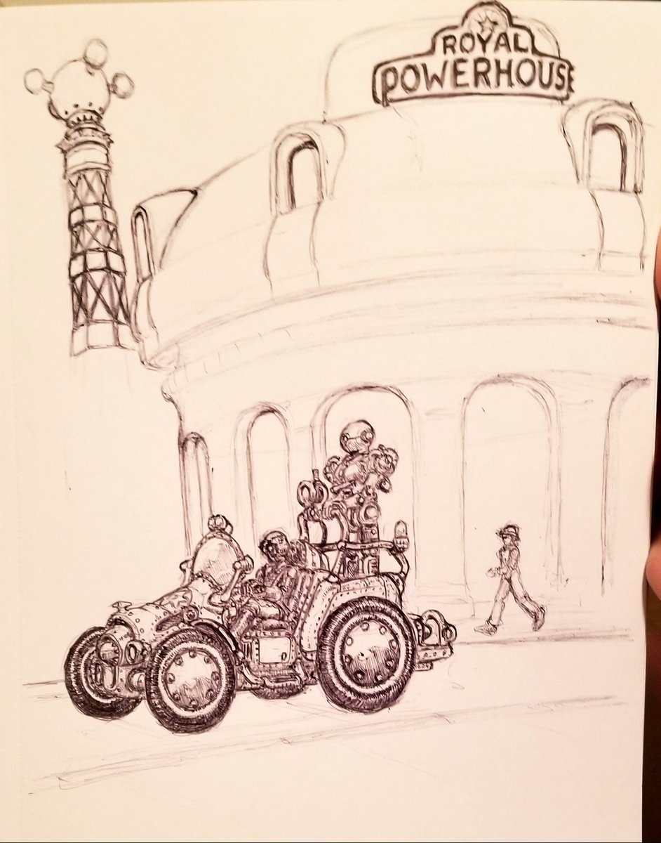 GregoryTDees's tweet photo. A bit of today's sketching. 🤓 #neonseedstudios #workinprogress #steampunk #dieselpunk #raypunk #atompunk #decopunk #mecha #mech #robot #bot #ballpointpensketch #ballpointpen #pensketch #pen #ink #inktober #marchofrobots #inktober2020 #inktober52 #marchofrobots2020 https://t.co/P3e1zibxfZ