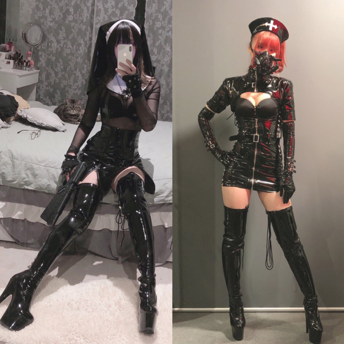 Asian Japanese lesbians in latex catsuits 18+ — Video | VK