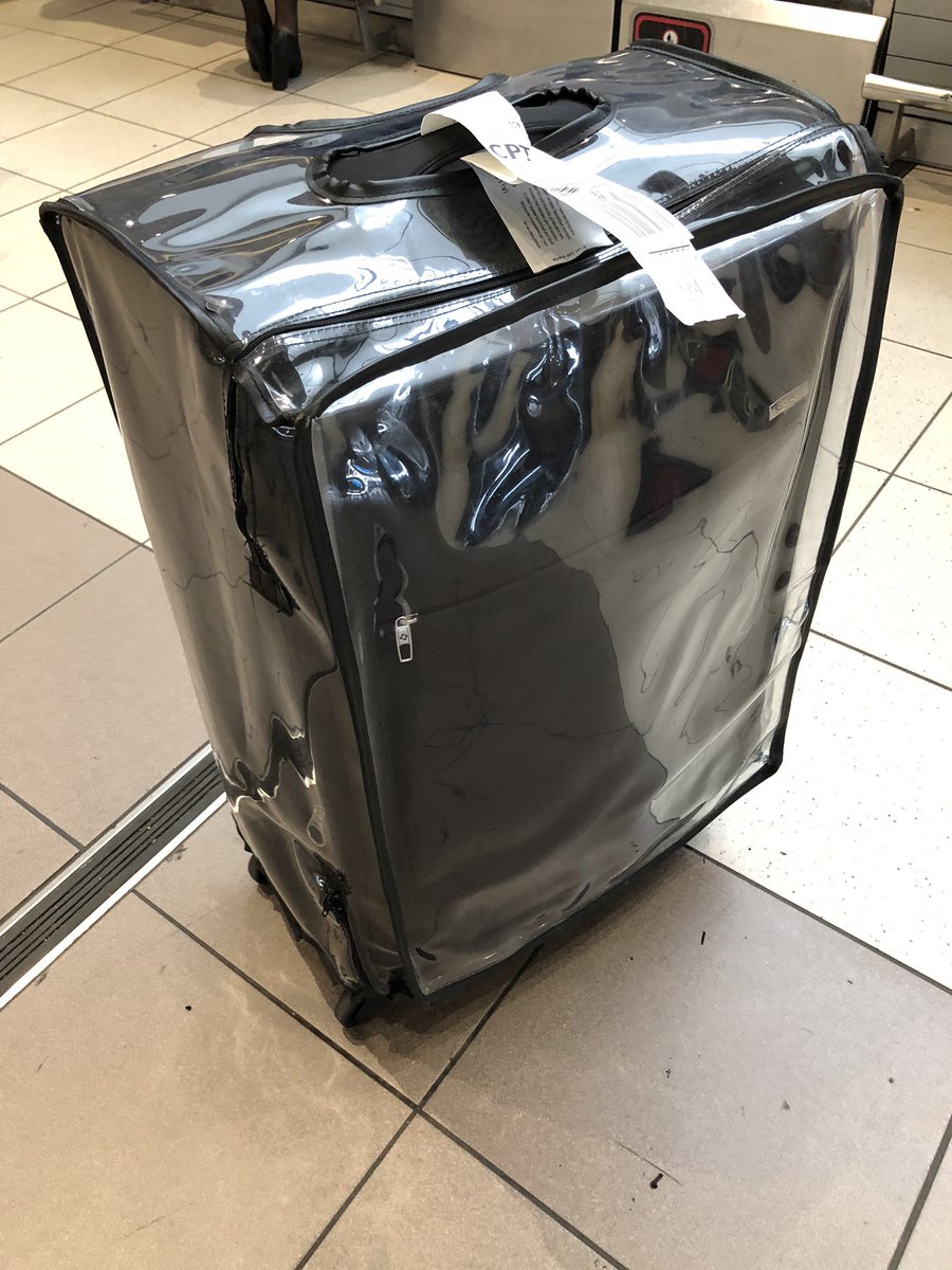 yasser_essack's tweet photo. Guess my bags not taking any chances either #QuarantineLife https://t.co/7RmnW9ejOu