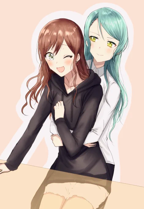 イチャついてるさよリサ 