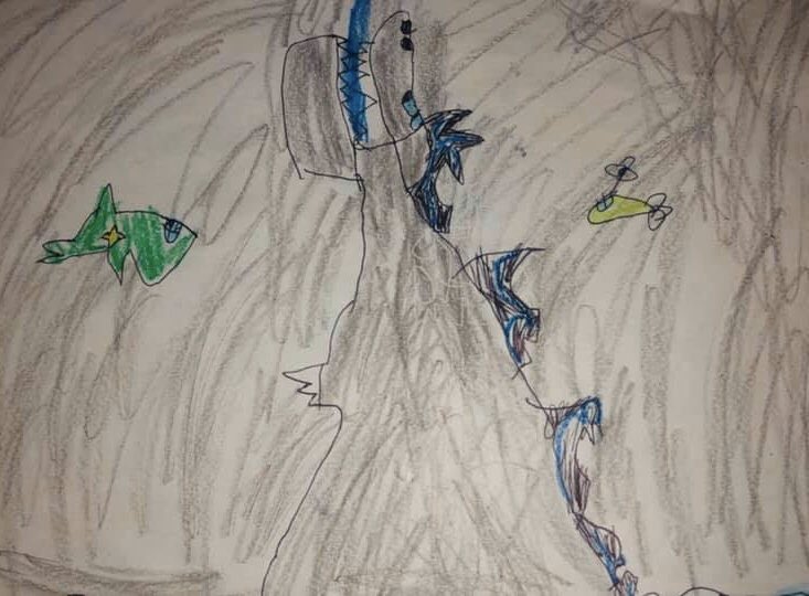 Crystal Maynor (@mesbluedevilart) on Twitter photo ROAR!!!! 🦖Today’s MES Artist of the Day is Conley!! “Cartoon Godzilla”, Crayon <a href="/MESBlueDevils/">Model Elementary School</a> @fcsarts #WeAreModel #WeAreFamily #WeAreArtists ROAR!!!! 🦖Today’s MES Artist of the Day is Conley!! “Cartoon Godzilla”, Crayon <a href="/MESBlueDevils/">Model Elementary School</a> @fcsarts #WeAreModel #WeAreFamily #WeAreArtists
