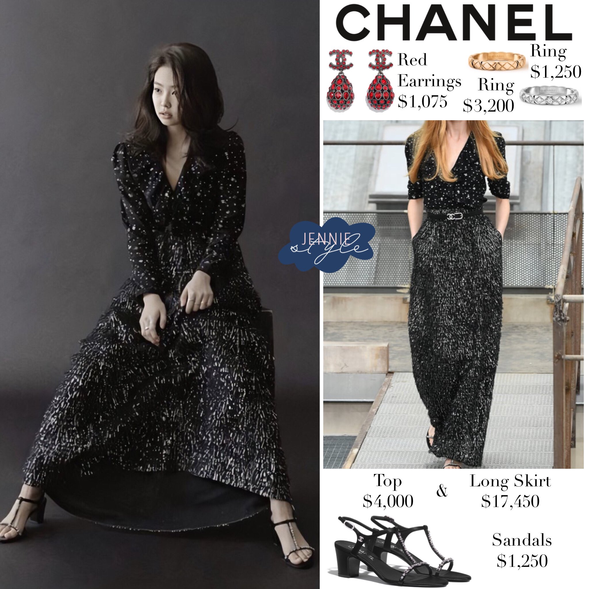 Jennie Style on X: #CHANELSpringSummer 2020 Collection Show 191001 CHANEL  Cruise 2019/20 Collection, Brooch $640, Rings $3,350 / $3,300  #JENNIEChanelWeek #jennie #jenniekim #blackpink⁠ #blackpinkfashion  #blackpinkstyle #jenniefashion #jenniestyl