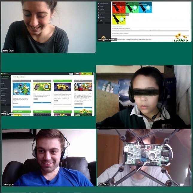 codelearn_cat's tweet photo. Els centres de Premià, Igualada, Ripollet i Sant Cugat comparteixen imatges de la seva experiència amb les classes online. Estem molt orgullosos tant dels alumnes de Codelearn com dels professors per mantenir sempre aquestes ganes de seguir aprenent! #TotAniràBé #JoEmQuedoACasa https://t.co/Io0moTP3Mi