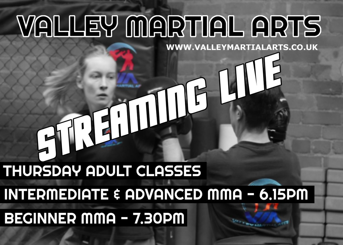 VMAClitheroe's tweet image. Online Adult Classes Today *NEW TIMES*
Int/Adv - 6.15pm
Beginner - 7.30pm
#valleymartialarts #mma #martialarts #clitheroe #ribblevalley #fitness #selfdefence #confidence #loseweight #gainmuscle #healthy #getfit #flexibility #striking #grappling #meetpeople #positive #friendly