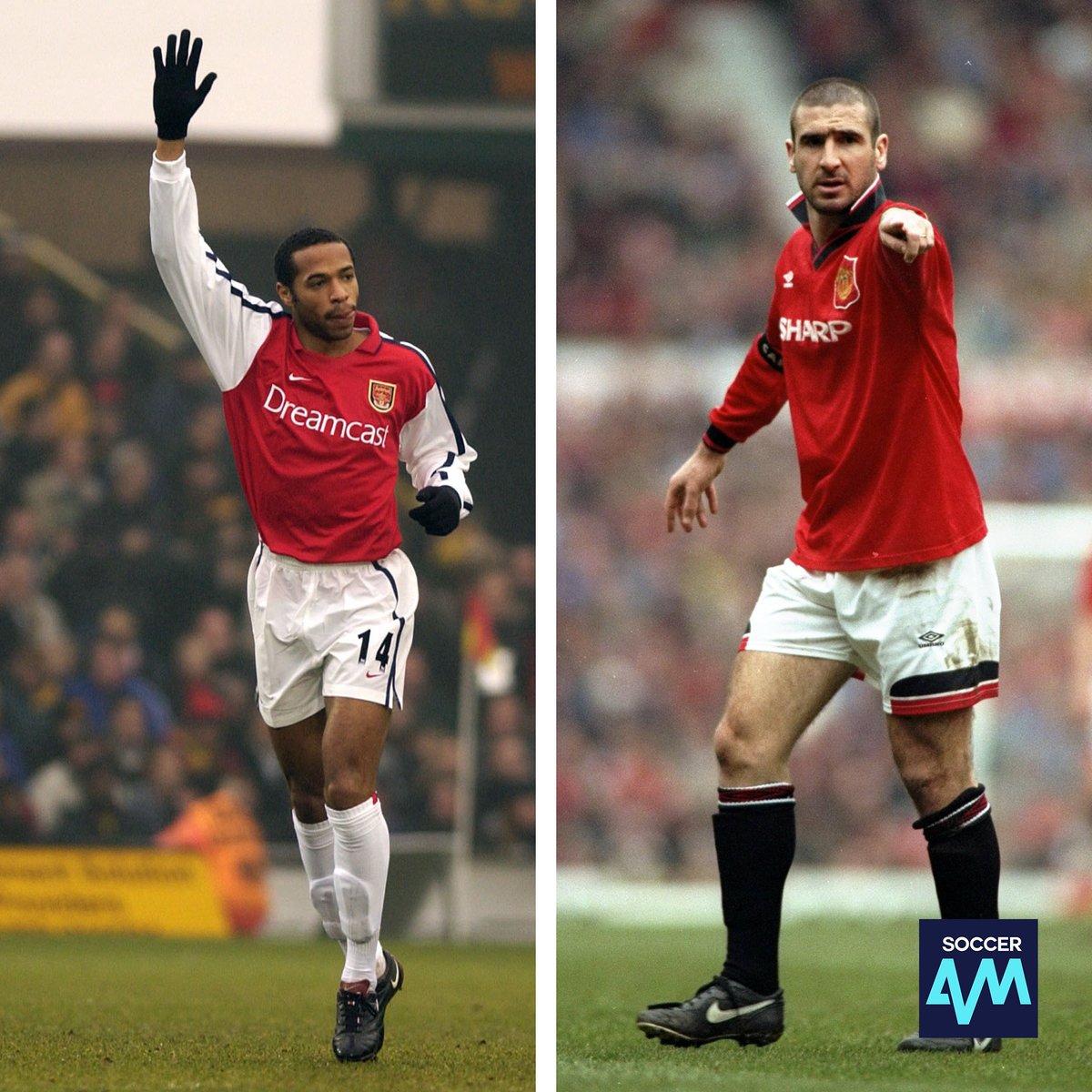 SoccerAM's tweet photo. As expected, these two are leading the way in the comments 😅

So let's decide, 

❤️ for Henry 
🔁 for Cantona https://t.co/n8RmOJcLma