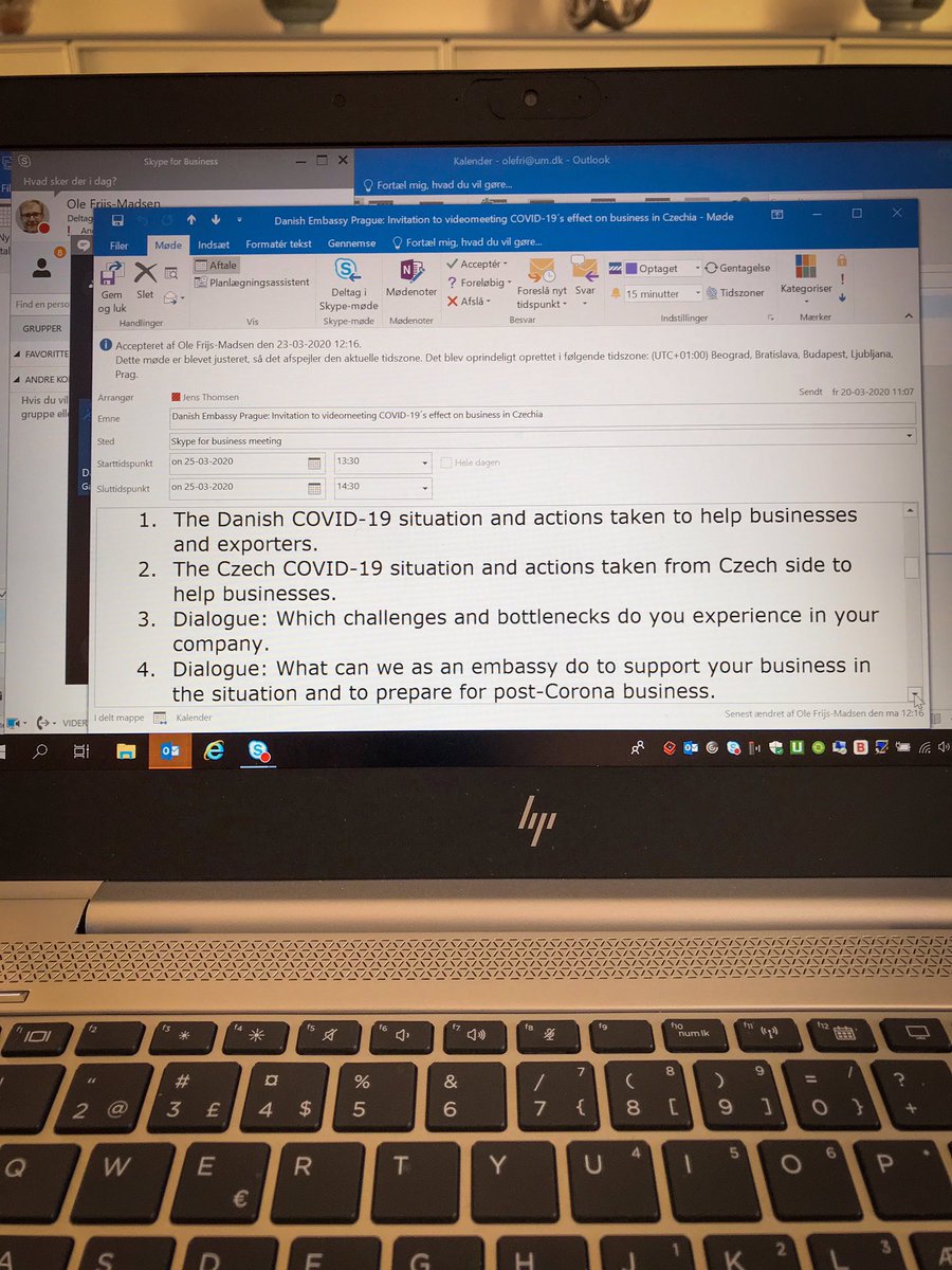DKAmbCzechia's tweet image. Today I chaired a video meeting 👨🏼‍💻 with a number of larger 🇩🇰 companies 🏭 in 🇨🇿 to discuss the COVID-19 situation in both of our countries and its impact on business. We can support each other 👬 We are #opentobusiness 🤝@thetradecouncil #dkbiz #trade #COVID19 @DanishMFA