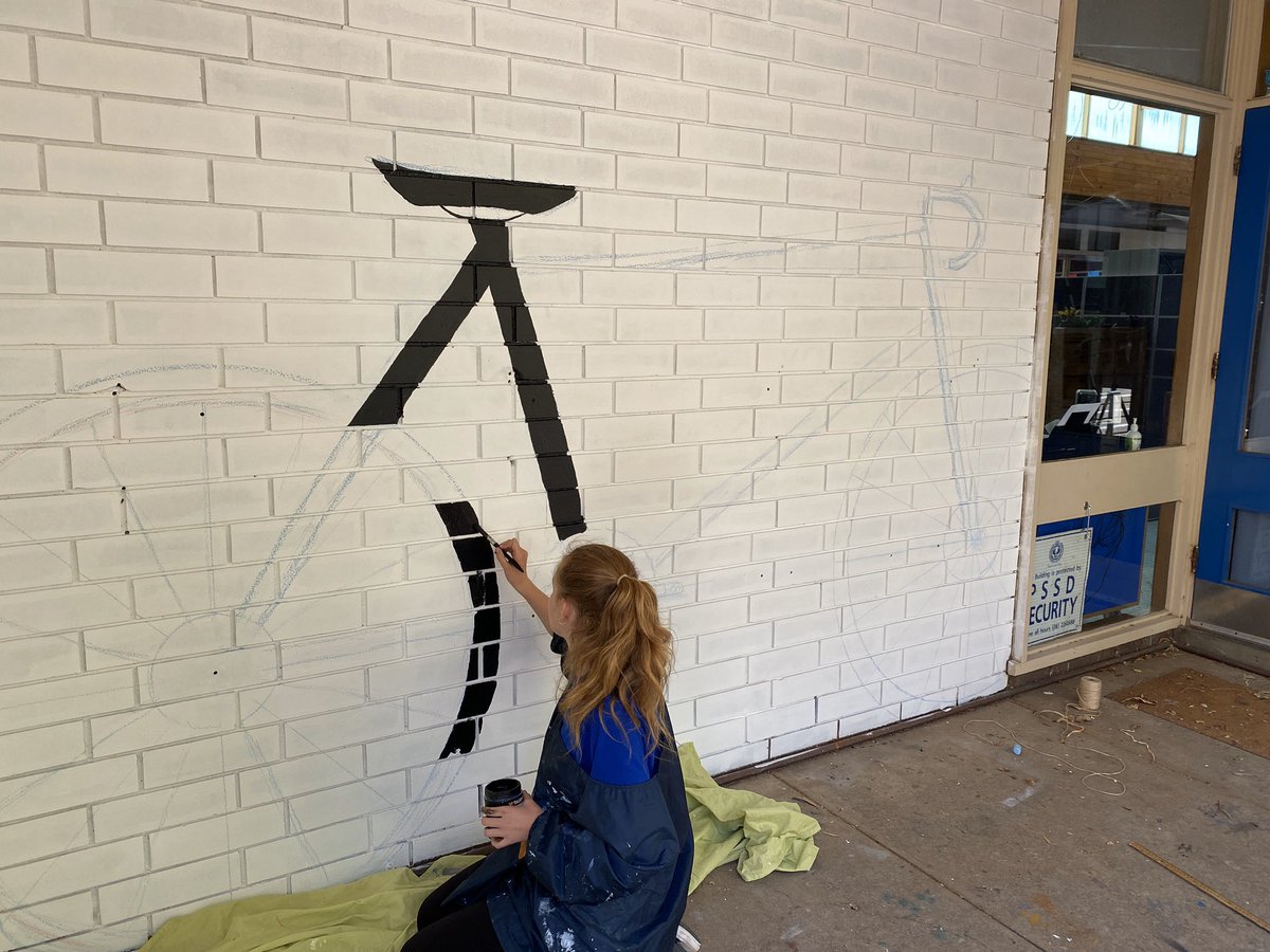 ProjReimaginate's tweet image. Last year, less than 1% of our students were riding bikes or scooters to school. Research suggested we needed a safe, dry parking bay so we found an unused space and converted it. We might need a bigger parking bay! 

#ProjectReimaginate