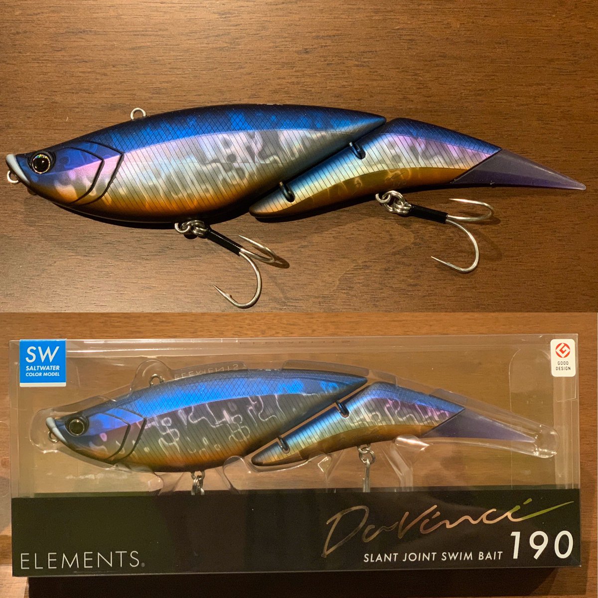 Bgmasuo No Twitter 実はこのカラー実戦投入は初めてという 先日の争奪戦で買えたので使ってみます Yoake Elmnts ダヴィンチ190sw Davinci190sw シーバス エレメンツ がまかつ ツインフックシステム