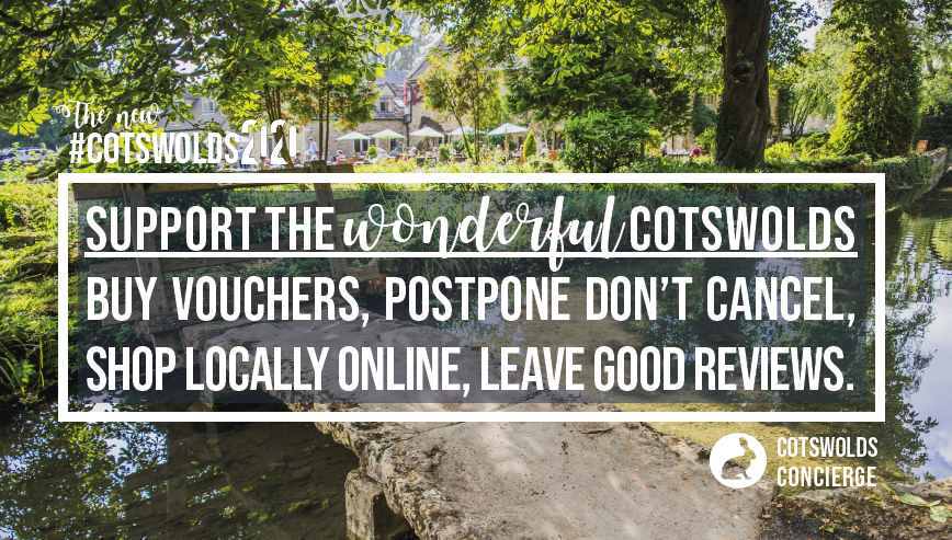 Join us in supporting the businesses in the Cotswolds: cotswoldsconcierge.co.uk/support-the-co… 
1. Buy Vouchers and Gift Cards. 
2. Postpone, Don't Cancel.
3. Shop Locally Online. 
4. Leave Good Reviews. 
#SupportTheCotswolds #Cotswolds2020