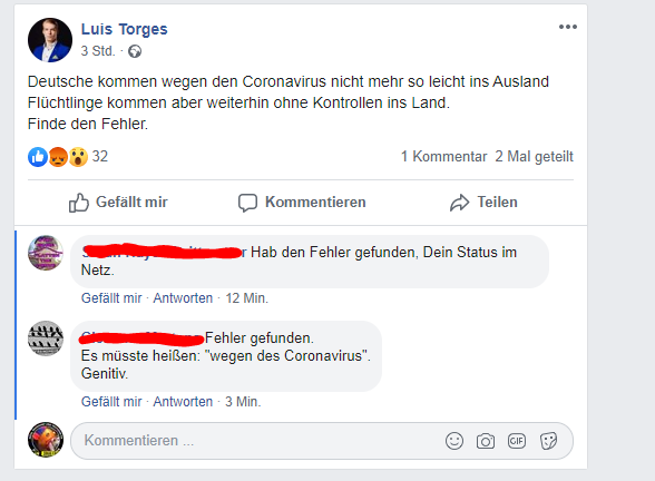 watch_union's tweet photo. Uns wurde mal wieder ein Screenshot von Luis G. #Torges mit rassistisch angehauchtem Gesabbel zugespielt. Ja, den gibt's auch noch... :'D /MS https://t.co/HlclUVrFKu