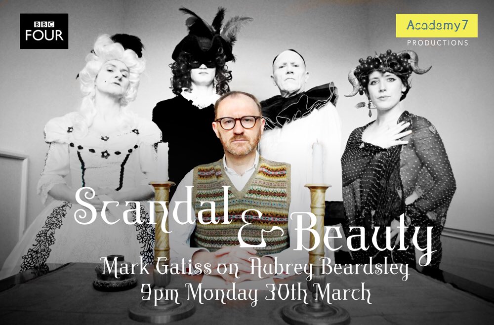 SHOCK &amp; BEAUTY - Mark Gatiss on Aubrey Beardsley
Mon 9pm @BBCFOUR
Actor &amp; Writer <a href="/Markgatiss/">Mark Gatiss 💙</a> explores the life of an extraordinary artist with contributions from <a href="/stephenfry/">Sir Stephen Fry</a> 
Exhibition <a href="/tatebritain/">tate britain</a>
