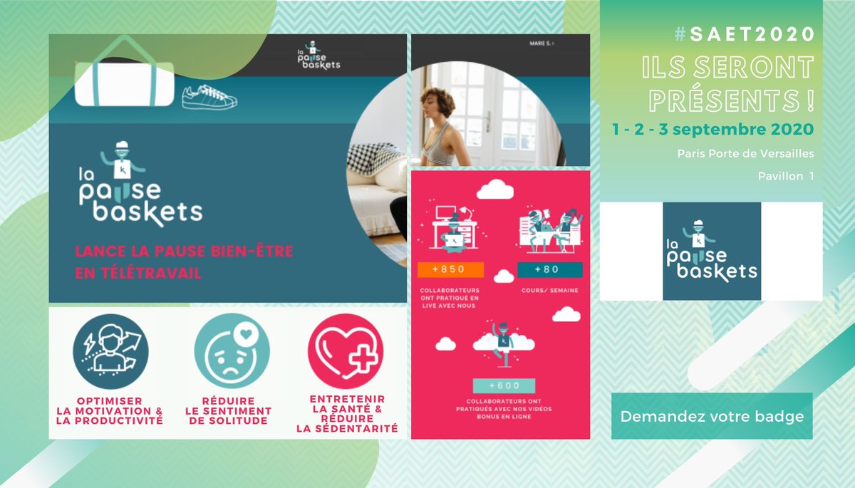 #Focus sur <a href="/BasketsLa/">La Pause Baskets</a> et leur #BelleInitiative
Ils ont transformé leurs séances en physiques en séances en visio-conférence afin de maintenir du lien entre collègues et une activité physique! 
Rencontrez-les à #SAET2020 du 1er au 3/09→bit.ly/VisitSAET2020
#fitness #QTV #sport