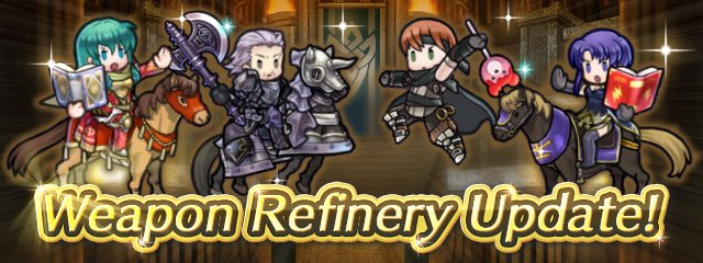 FE_Heroes_EN's tweet photo. New weapon skills and weapons to refine! 
Inveterate Axe (Gunter: Inveterate Soldier), Candied Dagger (Gaius: Candy Stealer), Blue-Crow Tome (Ursula: Blue Crow), and Gleipnir (Eirika: Anamnesis Lady) are coming soon! #FEHeroes https://t.co/mlVgjY9e3s