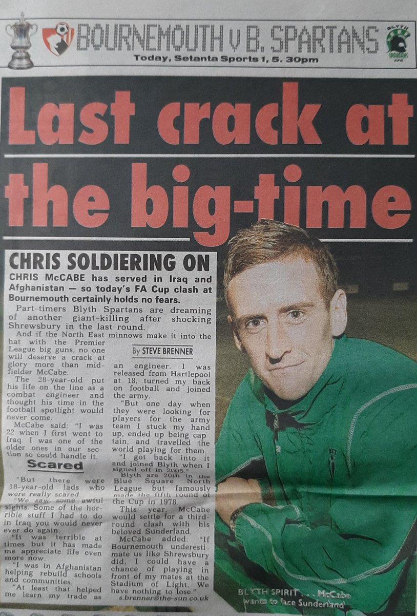 Continuing our 08/09 FA Cup reflection here is the redoubtable Chis McCabe before the first Bournemouth game #HowayBlyth